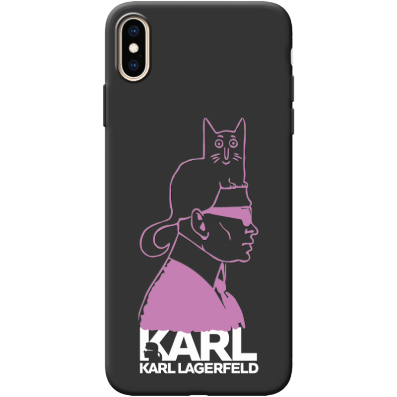 Черный чехол BoxFace Apple iPhone XS Max Pink Karl