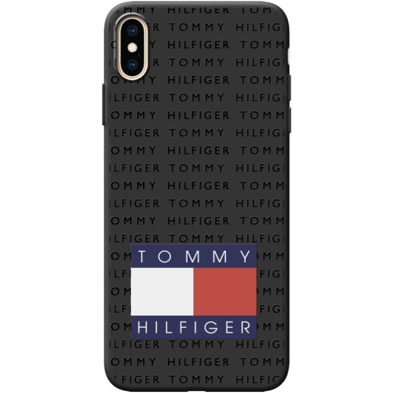 Черный чехол BoxFace Apple iPhone XS Max Tommy Print