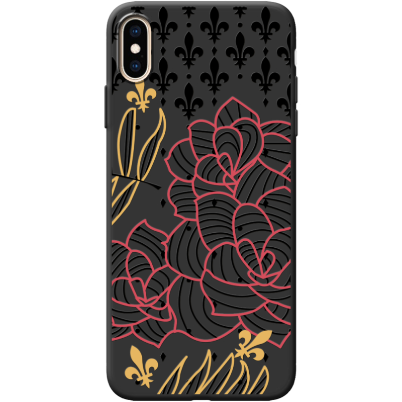 Черный чехол BoxFace Apple iPhone XS Max FranceFlowers