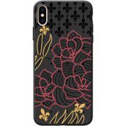 Черный чехол BoxFace Apple iPhone XS Max FranceFlowers