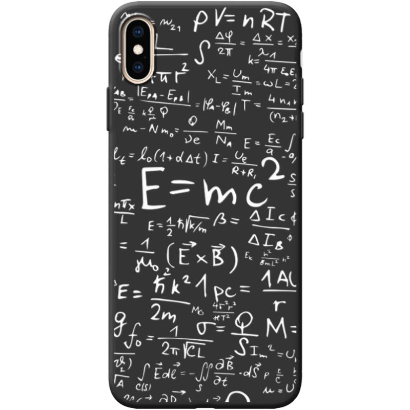 Черный чехол BoxFace Apple iPhone XS Max E=mc2