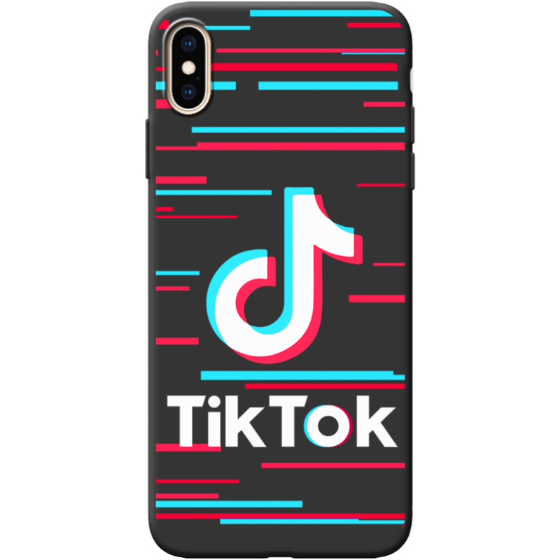 Черный чехол BoxFace Apple iPhone XS Max Tik Tok