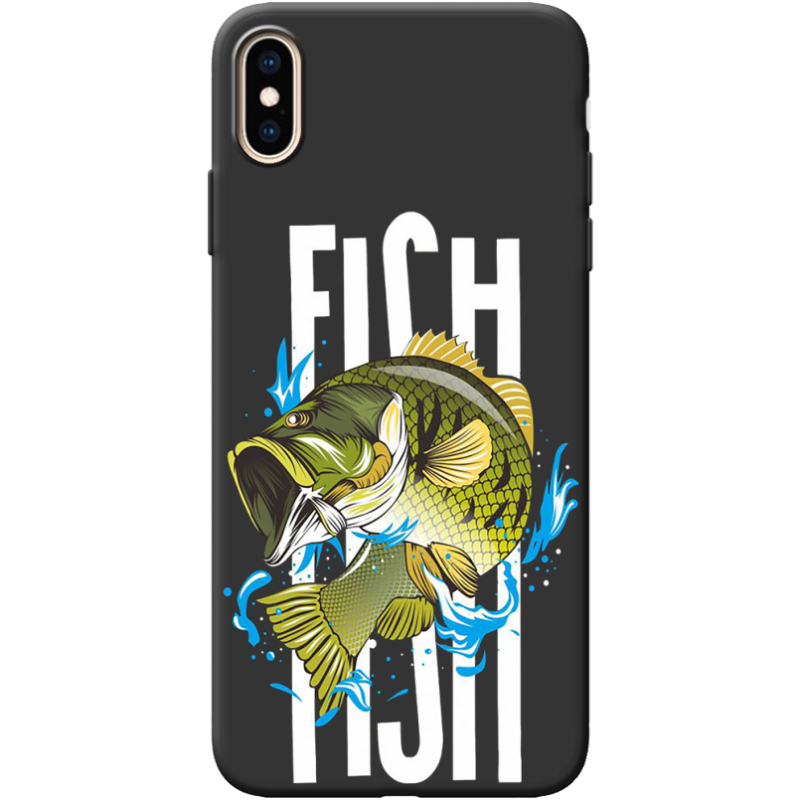 Черный чехол BoxFace Apple iPhone XS Max Fish