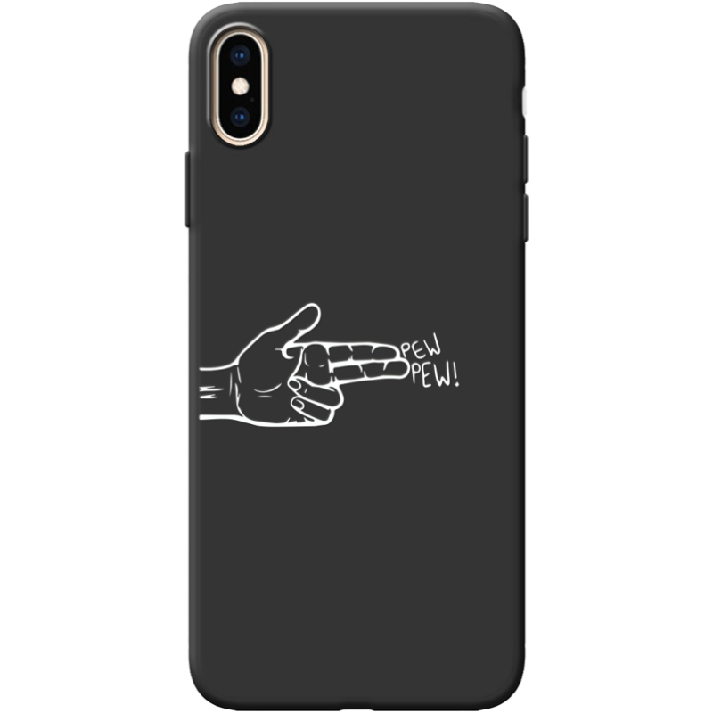 Черный чехол BoxFace Apple iPhone XS Max Pew Pew