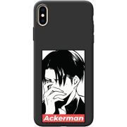 Черный чехол BoxFace Apple iPhone XS Max Attack On Titan - Ackerman