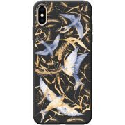 Черный чехол BoxFace Apple iPhone XS Max Ластівки