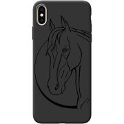 Черный чехол BoxFace Apple iPhone XS Max Horse