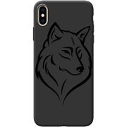 Черный чехол BoxFace Apple iPhone XS Max Wolf