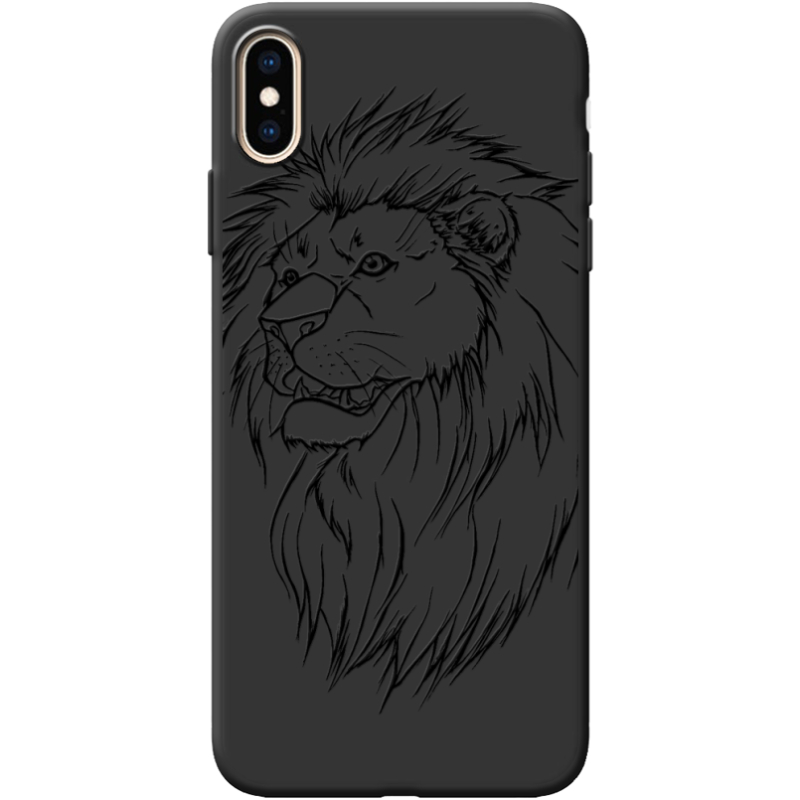 Черный чехол BoxFace Apple iPhone XS Max Lion
