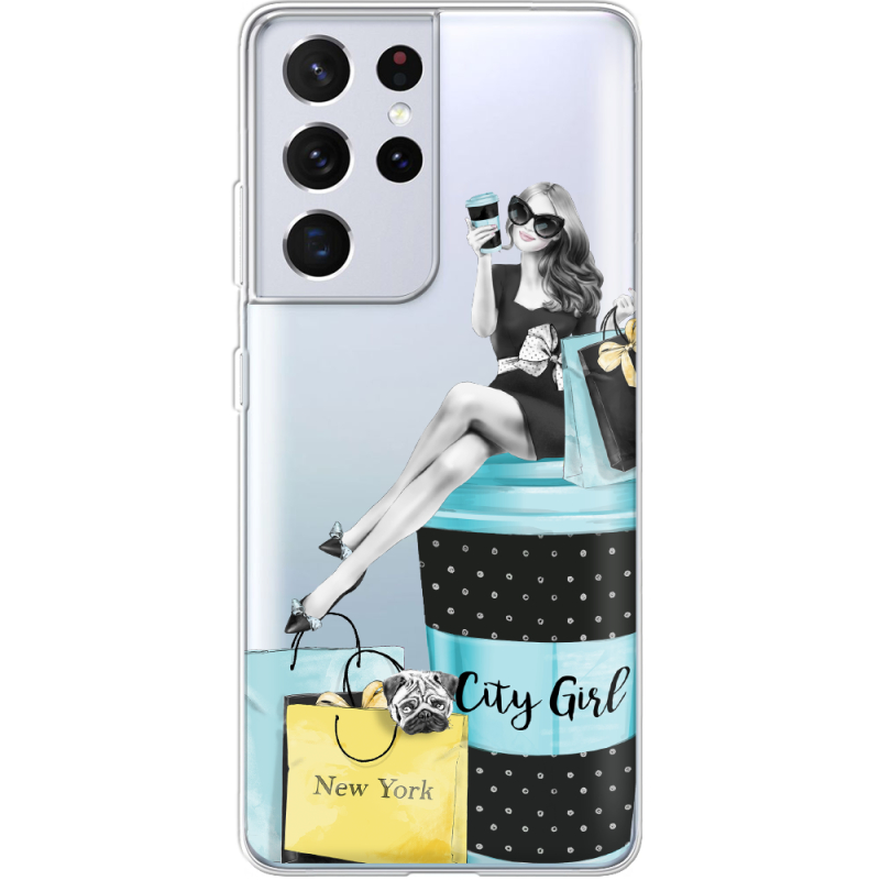 Прозрачный чехол BoxFace Samsung G998 Galaxy S21 Ultra City Girl