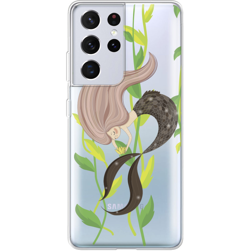 Прозрачный чехол BoxFace Samsung G998 Galaxy S21 Ultra Cute Mermaid