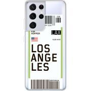 Прозрачный чехол BoxFace Samsung G998 Galaxy S21 Ultra Ticket Los Angeles