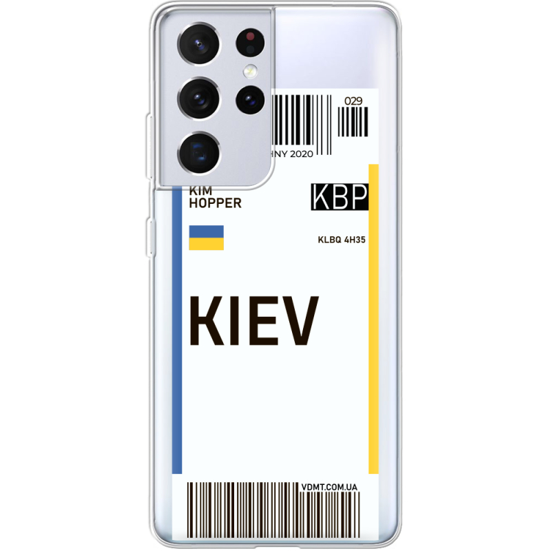 Прозрачный чехол BoxFace Samsung G998 Galaxy S21 Ultra Ticket Kiev