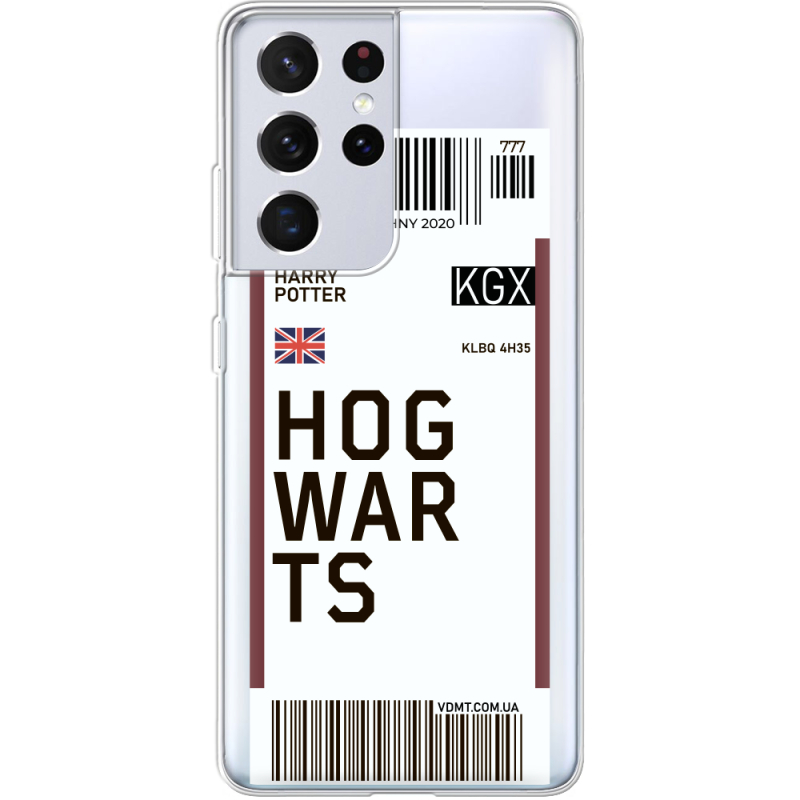 Прозрачный чехол BoxFace Samsung G998 Galaxy S21 Ultra Ticket Hogwarts