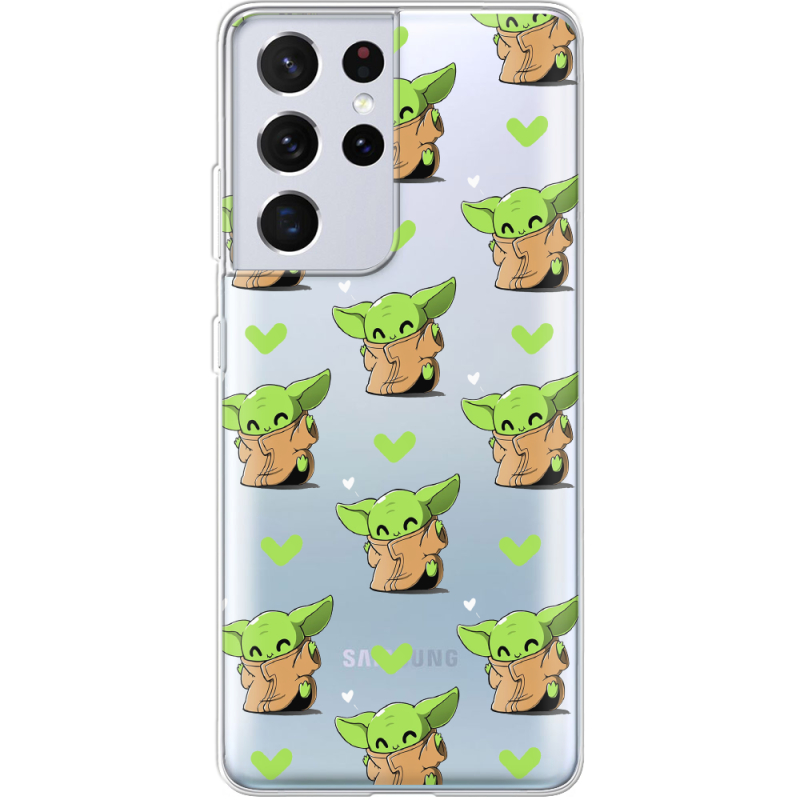 Прозрачный чехол BoxFace Samsung G998 Galaxy S21 Ultra Pattern Baby Yoda