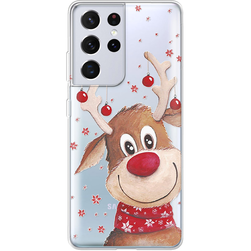 Прозрачный чехол BoxFace Samsung G998 Galaxy S21 Ultra Winter Deer