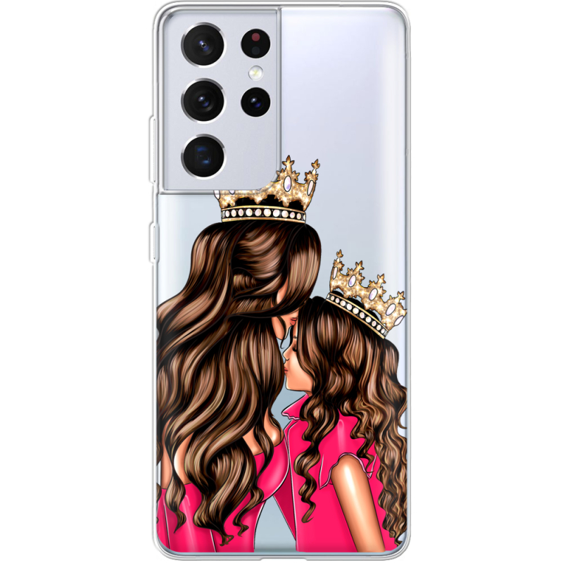 Прозрачный чехол BoxFace Samsung G998 Galaxy S21 Ultra Queen and Princess