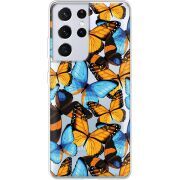 Прозрачный чехол BoxFace Samsung G998 Galaxy S21 Ultra Butterfly Morpho