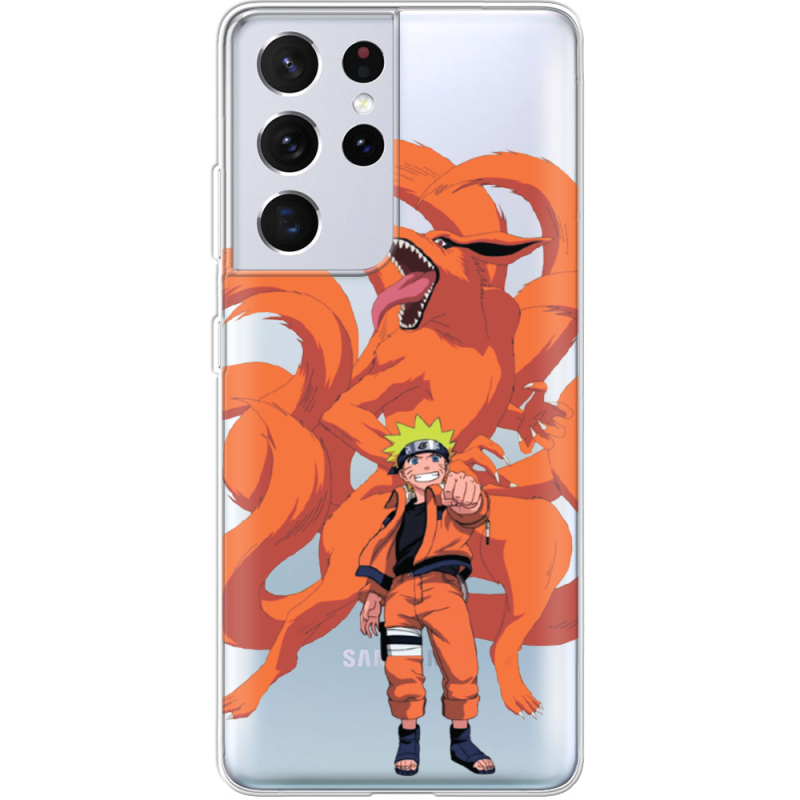 Прозрачный чехол BoxFace Samsung G998 Galaxy S21 Ultra Naruto and Kurama