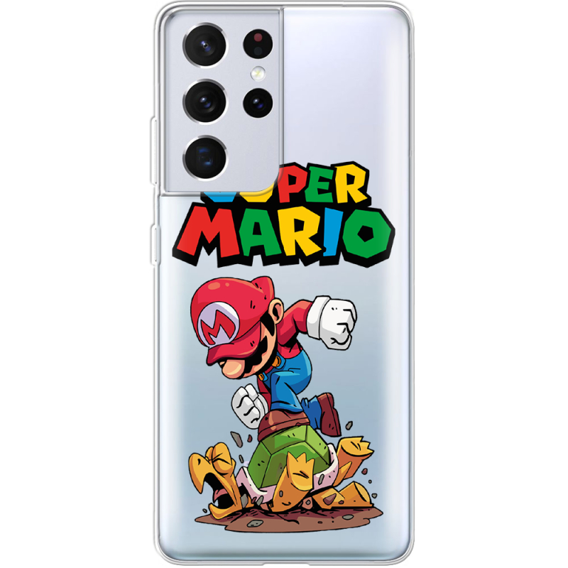 Прозрачный чехол BoxFace Samsung G998 Galaxy S21 Ultra Super Mario