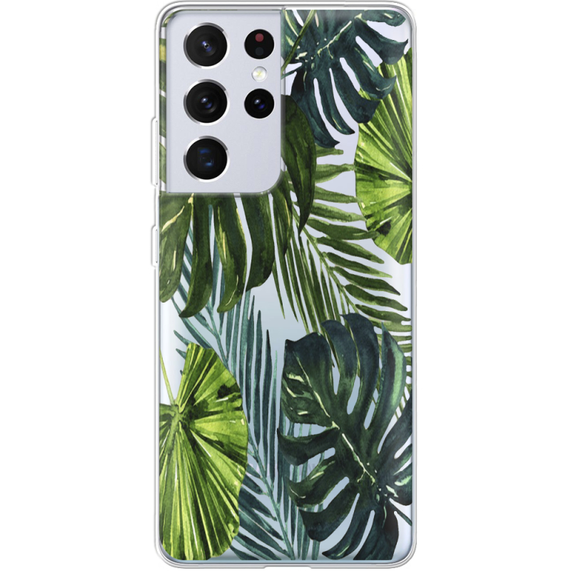 Прозрачный чехол BoxFace Samsung G998 Galaxy S21 Ultra Palm Tree