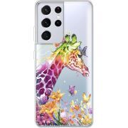 Прозрачный чехол BoxFace Samsung G998 Galaxy S21 Ultra Colorful Giraffe