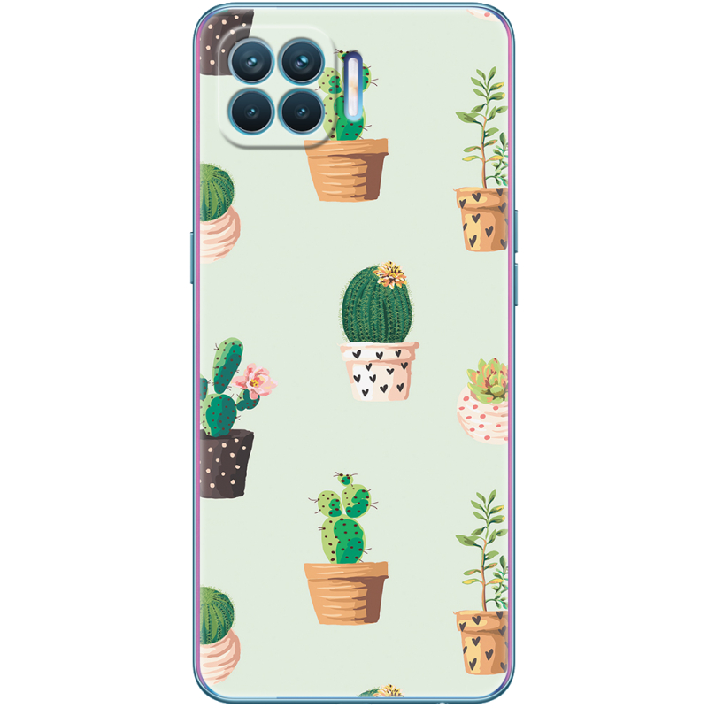 Чехол BoxFace OPPO A93/ Reno 4 Lite L-green Cacti