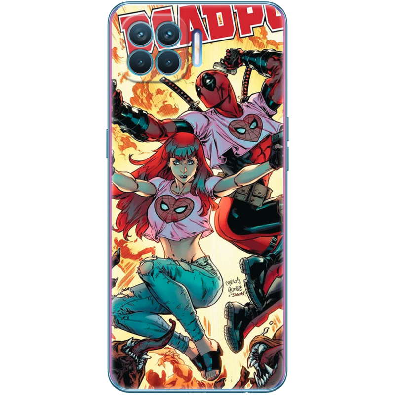 Чехол BoxFace OPPO A93/ Reno 4 Lite Deadpool and Mary Jane