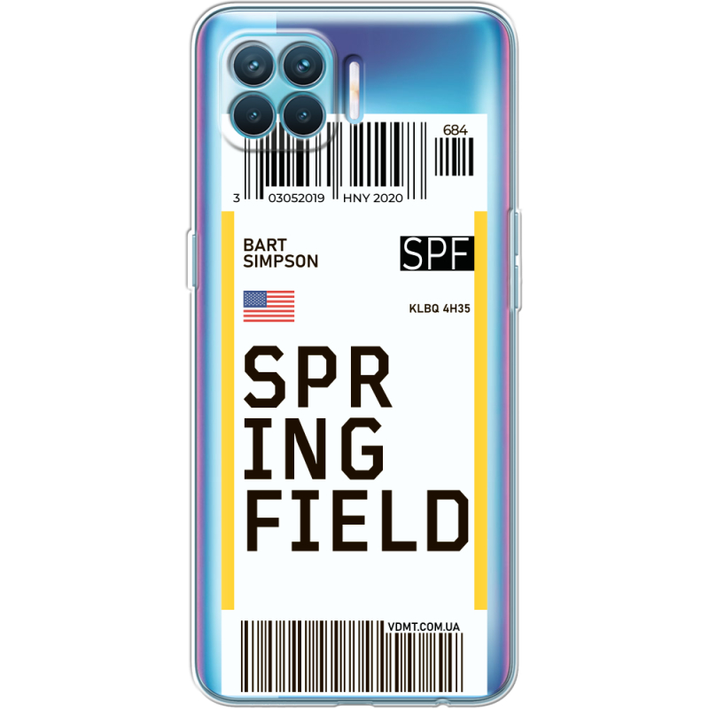 Прозрачный чехол BoxFace OPPO Reno4 Lite/ A93 Ticket Springfield