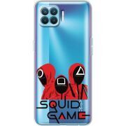 Прозрачный чехол BoxFace OPPO Reno4 Lite/ A93 siquid game люди в красном