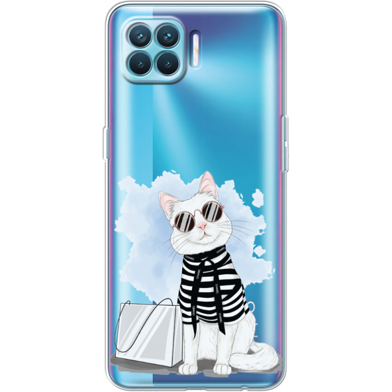 Прозрачный чехол BoxFace OPPO Reno4 Lite/ A93 Cat Style