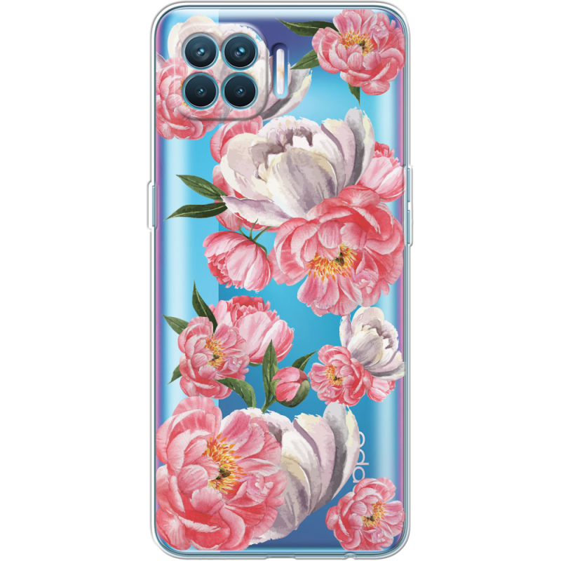 Прозрачный чехол BoxFace OPPO Reno4 Lite/ A93 Peony Watercolor Style