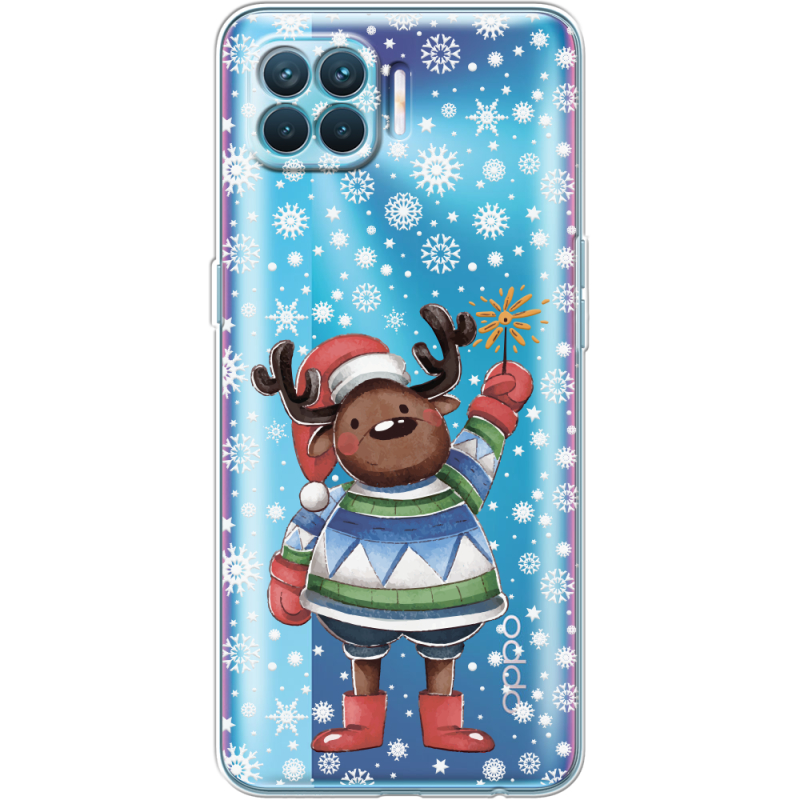 Прозрачный чехол BoxFace OPPO Reno4 Lite/ A93 Christmas Deer with Snow