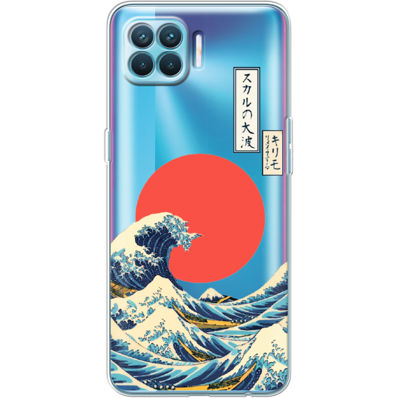 Прозрачный чехол BoxFace OPPO Reno4 Lite/ A93 Большая волна в Канагаве