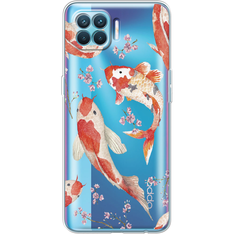 Прозрачный чехол BoxFace OPPO Reno4 Lite/ A93 Japanese Koi Fish