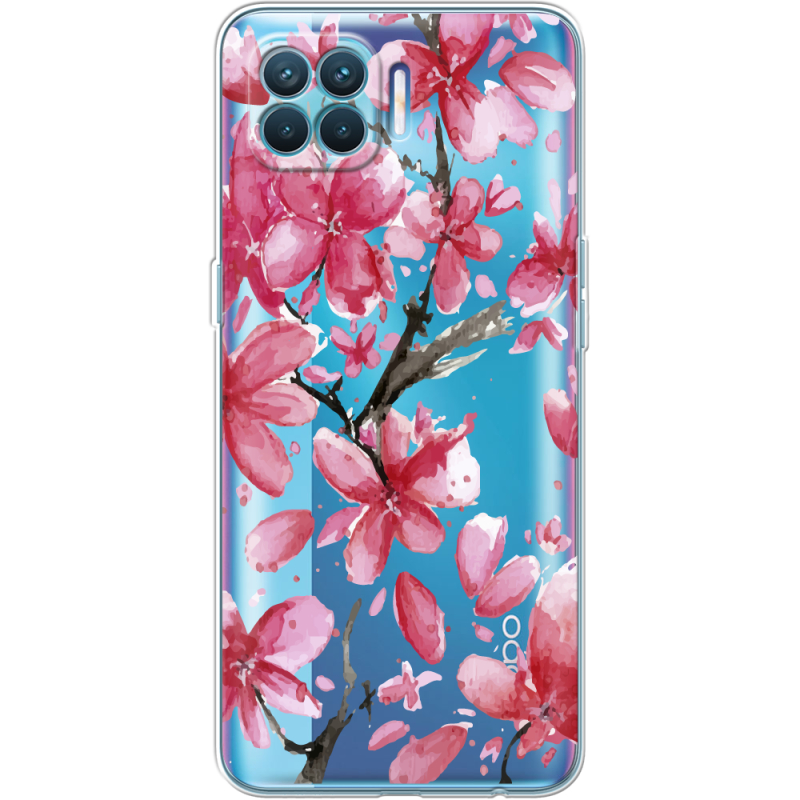 Прозрачный чехол BoxFace OPPO Reno4 Lite/ A93 Pink Magnolia