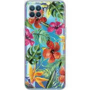 Прозрачный чехол BoxFace OPPO Reno4 Lite/ A93 Tropical Flowers