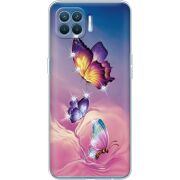 Чехол со стразами OPPO Reno4 Lite/ A93 Butterflies