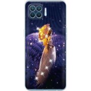 Чехол со стразами OPPO Reno4 Lite/ A93 Girl with Umbrella