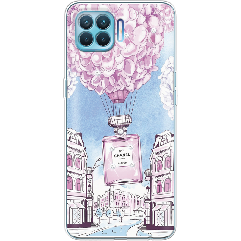 Чехол с блёстками OPPO A93/ Reno4 Lite Perfume bottle