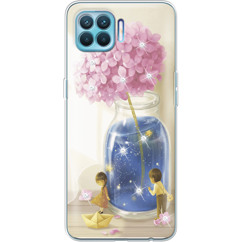 Чехол с блёстками OPPO A93/ Reno4 Lite Little Boy and Girl