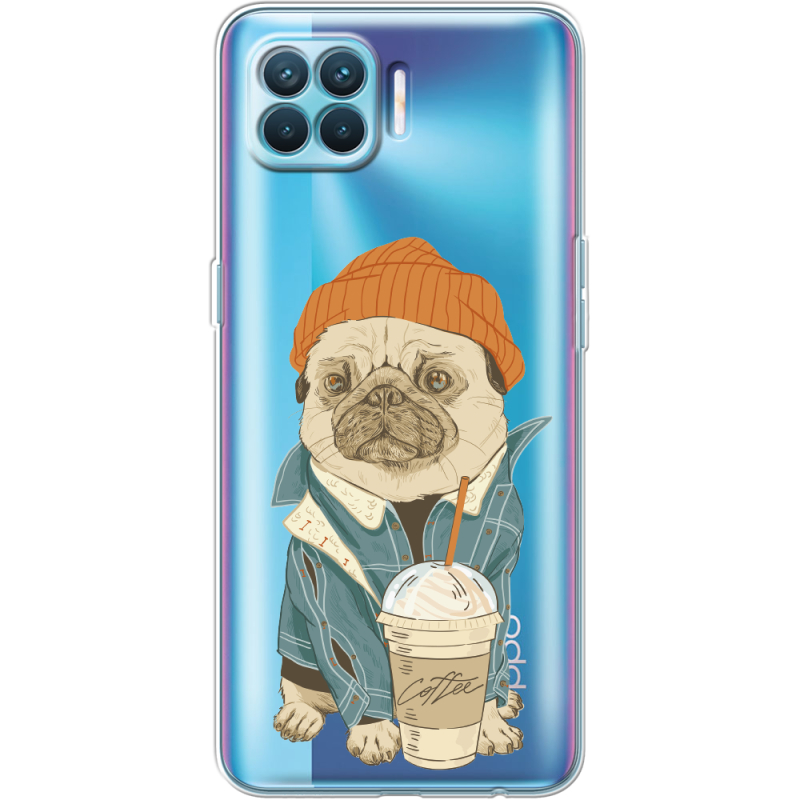 Прозрачный чехол BoxFace OPPO A93/ Reno4 Lite Dog Coffeeman