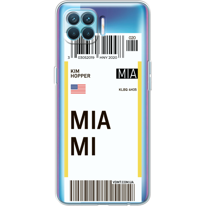 Прозрачный чехол BoxFace OPPO A93/ Reno4 Lite Ticket Miami