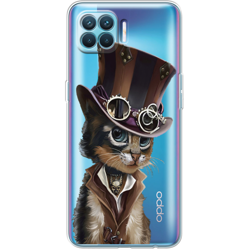 Прозрачный чехол BoxFace OPPO A93/ Reno4 Lite Steampunk Cat