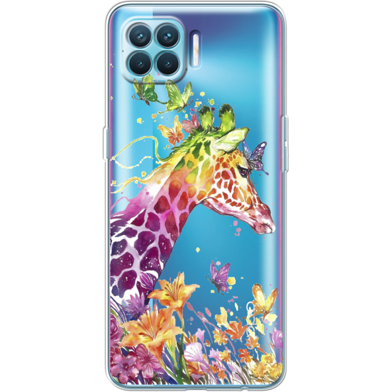 Прозрачный чехол BoxFace OPPO A93/ Reno4 Lite Colorful Giraffe