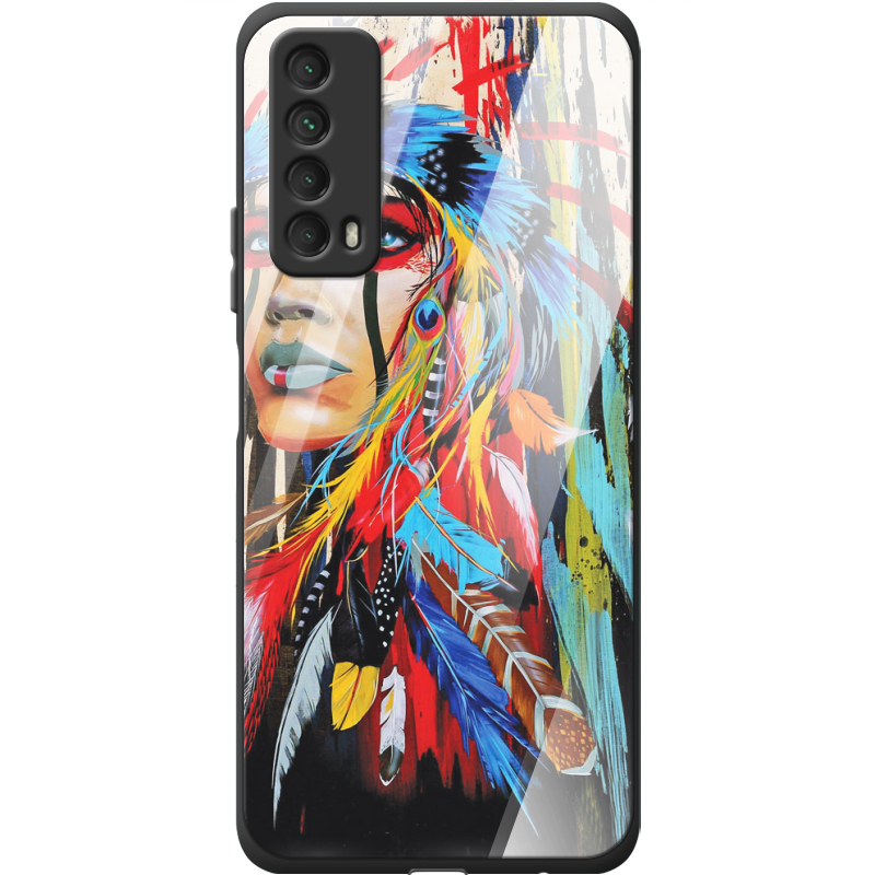 Защитный чехол BoxFace Glossy Panel Huawei P Smart 2021 Feather Girl