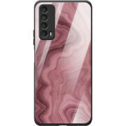 Защитный чехол BoxFace Glossy Panel Huawei P Smart 2021 DarkRed Marble