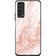 Защитный чехол BoxFace Glossy Panel Huawei P Smart 2021 Pink Marble