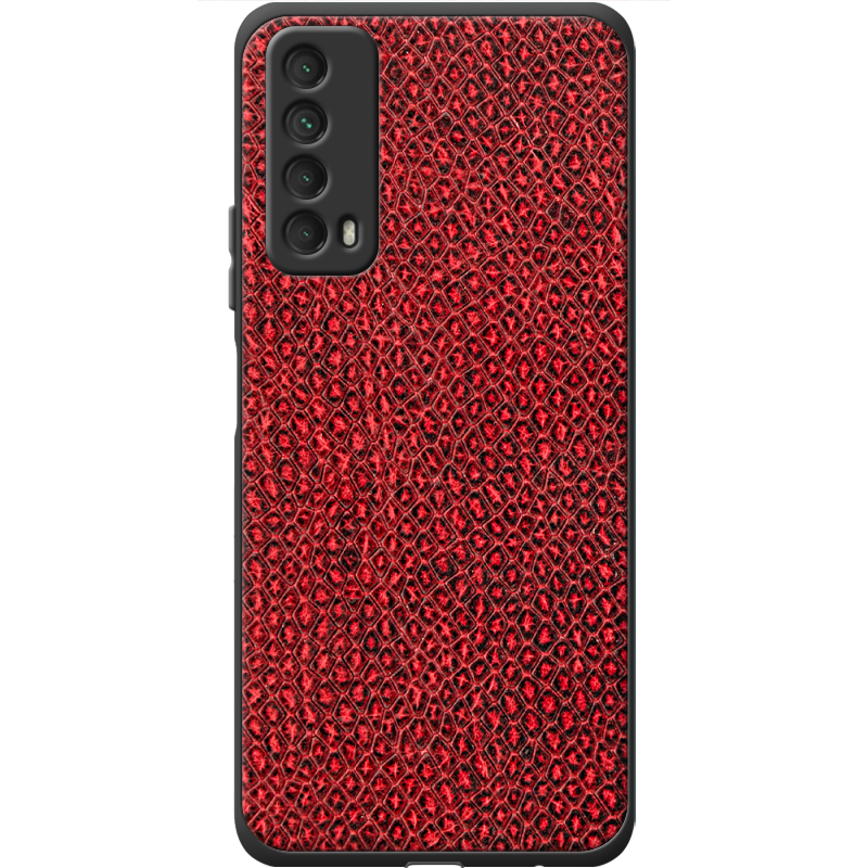 Кожаный чехол Boxface Huawei P Smart 2021 Snake Red