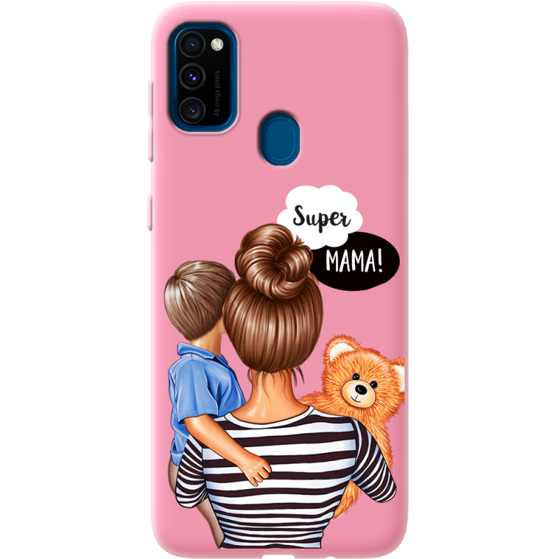 Розовый чехол BoxFace Samsung M215 Galaxy M21 Super Mama and Son